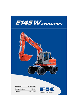 Excavatoare pe roți Fiat Kobelco E 145 WT