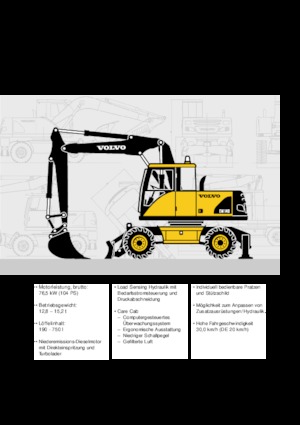 Excavatoare pe roți Volvo EW140