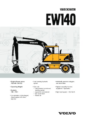 Excavatoare pe roți Volvo EW140