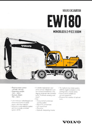 Excavatoare pe roți Volvo EW180