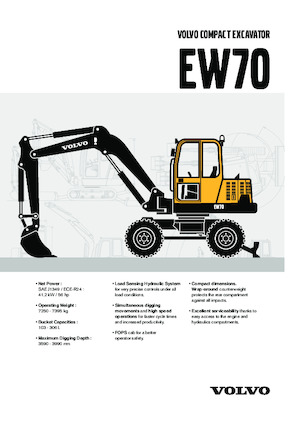 Excavatoare pe roți Volvo EW70