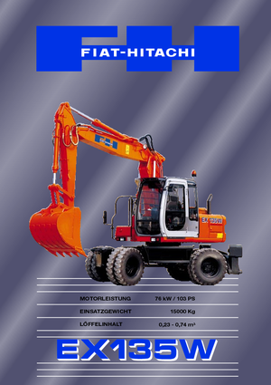 Excavatoare pe roți Fiat-Hitachi EX 135 W