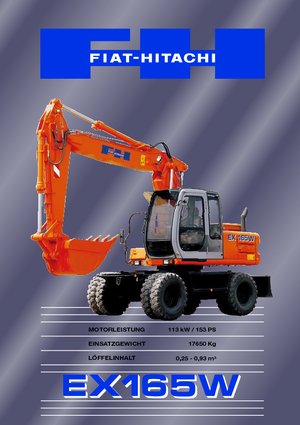 Excavatoare pe roți Fiat-Hitachi EX 165 W