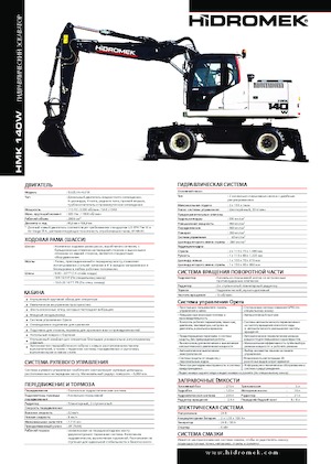 Excavatoare pe roți Hidromek HMK 140 W