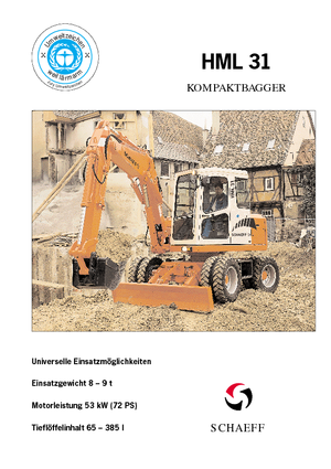 Excavatoare pe roți Terex-Schaeff HML 31
