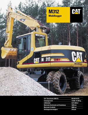 Excavatoare pe roți Caterpillar M 312 Mono