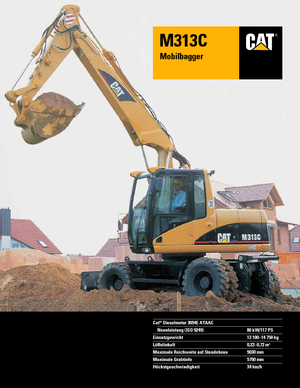 Excavatoare pe roți Caterpillar M 313 C Mono