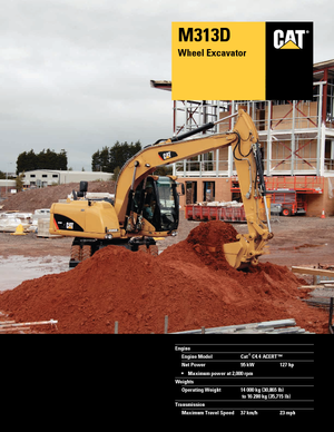 Excavatoare pe roți Caterpillar M313D VAH