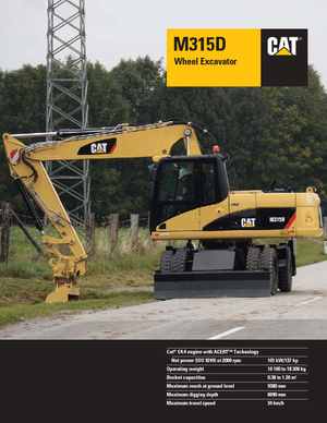 Excavatoare pe roți Caterpillar M315D VAH