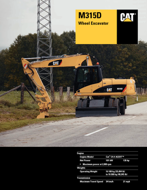 Excavatoare pe roți Caterpillar M315D Mono