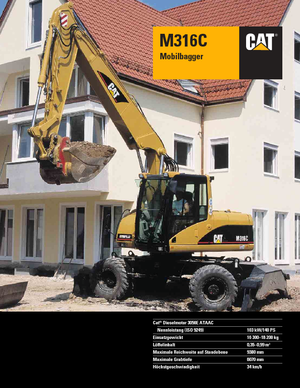 Excavatoare pe roți Caterpillar M 316 C Mono