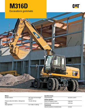 Excavatoare pe roți Caterpillar M316D Mono