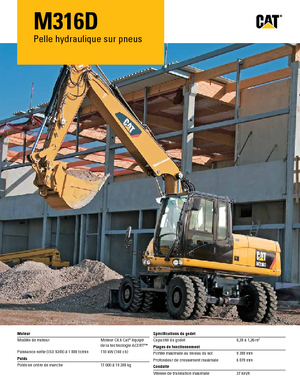Excavatoare pe roți Caterpillar M316D Mono