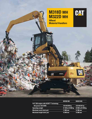 Excavatoare pe roți Caterpillar M318D MH