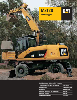 Excavatoare pe roți Caterpillar M318D Mono