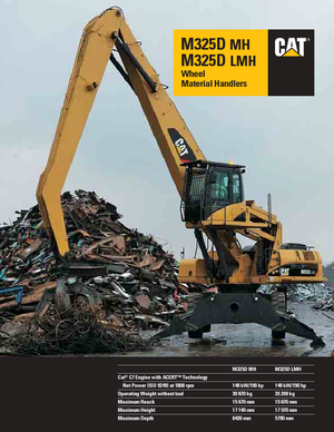 Excavatoare pe roți Caterpillar M325D MH