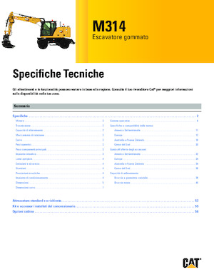 Excavatoare pe roți Caterpillar M314