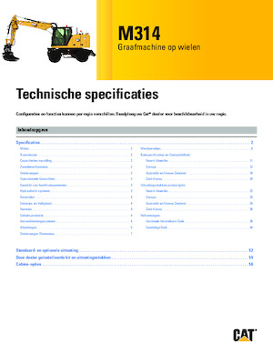 Excavatoare pe roți Caterpillar M314