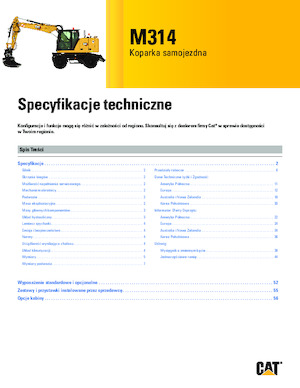 Excavatoare pe roți Caterpillar M314