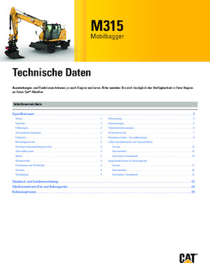 Excavatoare pe roți Caterpillar M315