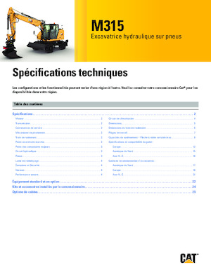 Excavatoare pe roți Caterpillar M315