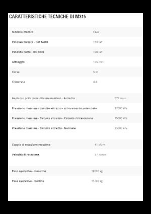 Excavatoare pe roți Caterpillar M315