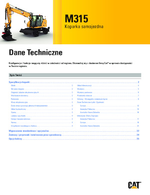 Excavatoare pe roți Caterpillar M315