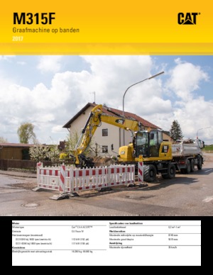 Excavatoare pe roți Caterpillar M315F