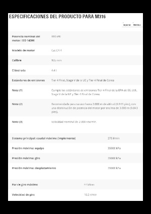 Excavatoare pe roți Caterpillar M316