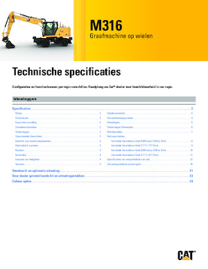 Excavatoare pe roți Caterpillar M316