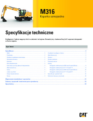 Excavatoare pe roți Caterpillar M316