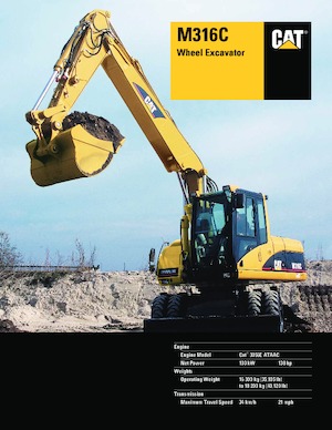 Excavatoare pe roți Caterpillar M316C