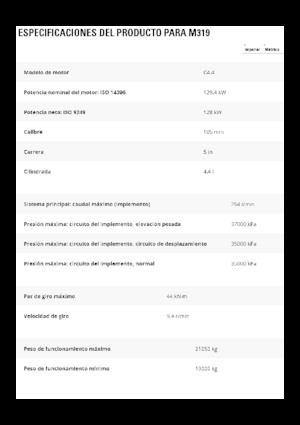 Excavatoare pe roți Caterpillar M319