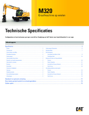 Excavatoare pe roți Caterpillar M320