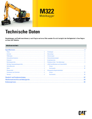 Excavatoare pe roți Caterpillar M322