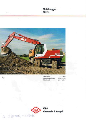 Excavatoare pe roți O&K MH 5