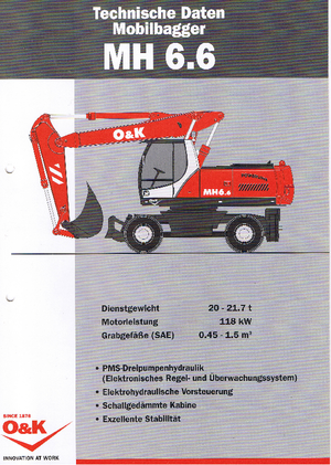 Excavatoare pe roți O&K MH 6.6