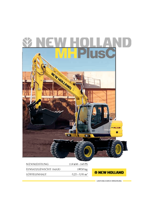 Excavatoare pe roți New Holland MH Plus C