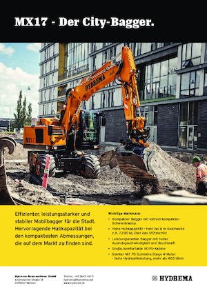 Excavatoare pe roți Hydrema MX 17