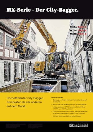 Excavatoare pe roți Hydrema MX 14