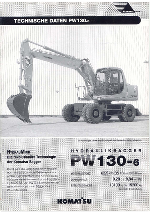 Excavatoare pe roți Komatsu PW130-6