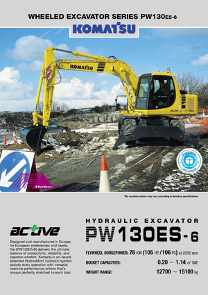 Excavatoare pe roți Komatsu PW130-6