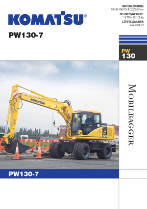 Excavatoare pe roți Komatsu PW130-7
