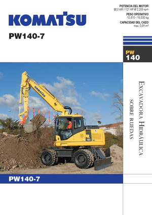 Excavatoare pe roți Komatsu PW140-7