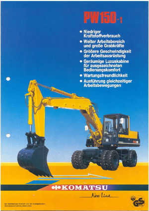 Excavatoare pe roți Komatsu PW150-1