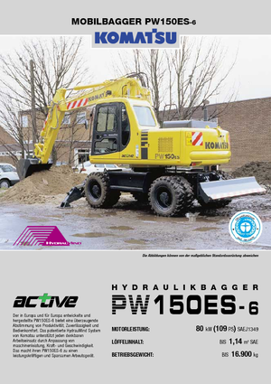 Excavatoare pe roți Komatsu PW150-6