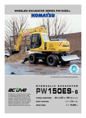 Excavatoare pe roți Komatsu PW150-6