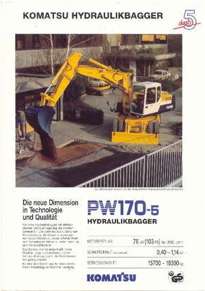 Excavatoare pe roți Komatsu PW170-5