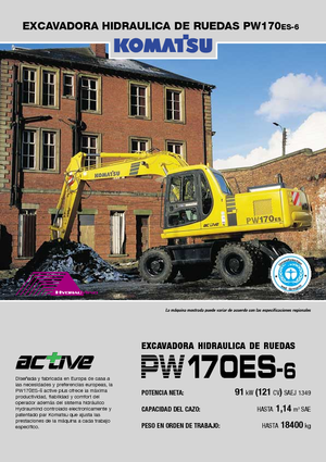 Excavatoare pe roți Komatsu PW170-6