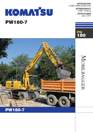 Excavatoare pe roți Komatsu PW180-7E0